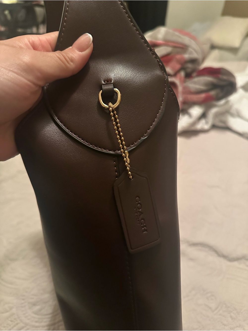 Coach Dark Brown Leather Shoulder Hobo - Picture 2 of 4